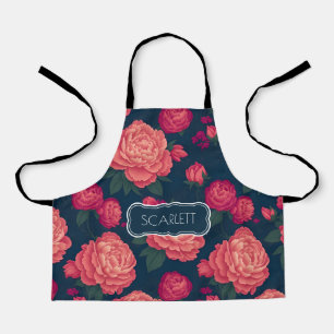 Peony Floral Personalisierte Muster Schürze