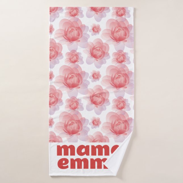 Peony Floral Serviette de bain personnalisée Fête  (Serviette de bain)