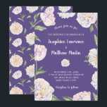 Peony Floral Violet Puple Wedding Invitations Einladung<br><div class="desc">These wedding invitations feature beautiful watercolor peony flowers. They are part of a wedding collection which includes matching wedding stationery and gifts. Please visit the collection pages in our store to see the full range of wedding and bridal products that you can personalize for your wedding.</div>