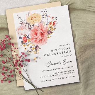 Peony Garden Elegante Blumen Jedes Alter Erwachsen Einladung