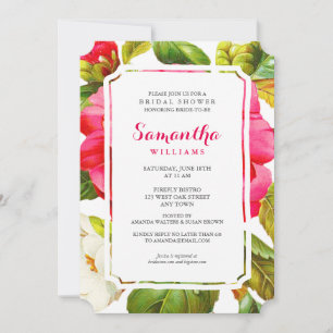 Peony Garden Floral   Brautparty Party Einladung