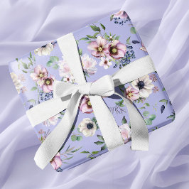 Peony Garden Periwinkle Lavender Wedding Geschenkpapier