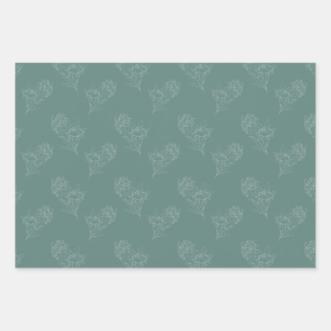 Peony Geschenkpapier Set (Vorderseite 3)