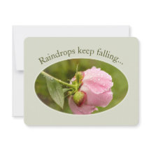 Peony glittering raindrops CC1045 carte d'annivers