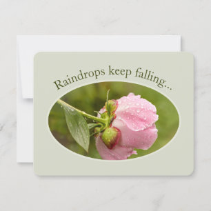 Peony glittering raindrops CC1045 carte d'annivers