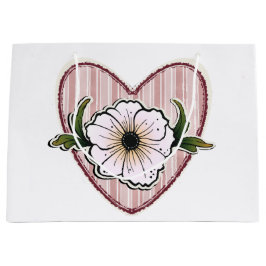 Peony Heart Große Geschenktüte