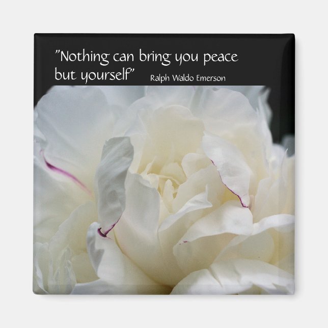 Peony Inner Peace Inspiration Magnet (Vorne)