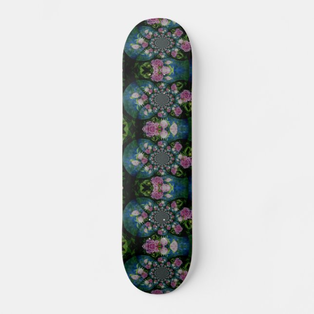 Peony Mandala Skateboard (Vorderseite)