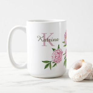 Peony Mit Monogramm Tasse