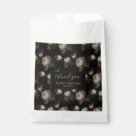Peony Moody Floral Baby Shower Thank You Sticker Geschenktütchen