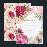 Peony & Orchid Garden Floral Glam Wedding Einladung<br><div class="desc">Thank You Card. Check out other items in this matching suite.</div>
