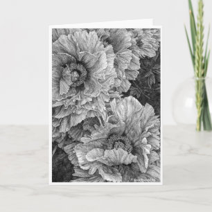 Peony Pair Grußkarte Karte