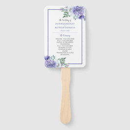 Peony Passion Floral Wedding Program Fans Fächer