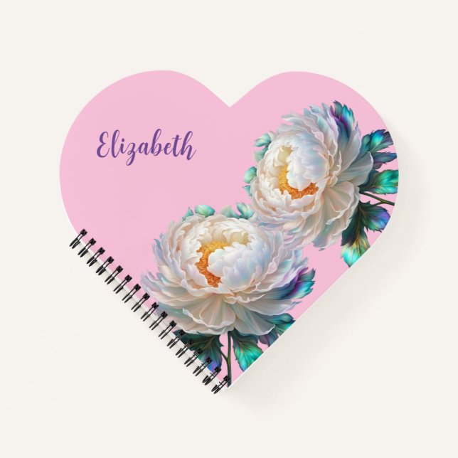 Peony Peace Notizbuch (Vorderseite)