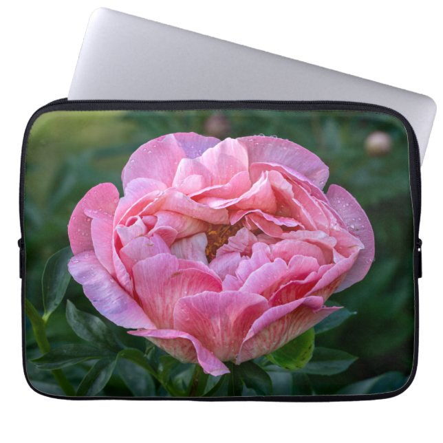 Peony, Pink Flower Fotografy Laptopschutzhülle (Vorderseite)