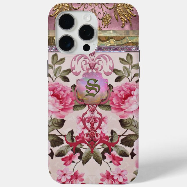 Peony Place Monogram Case-Mate iPhone Hülle (Rückseite)