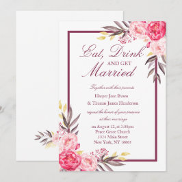 Peony Romance Wedding Invite Einladung