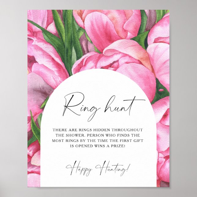 Peony Rose - Brautparty-Ringjagd Poster (Vorne)