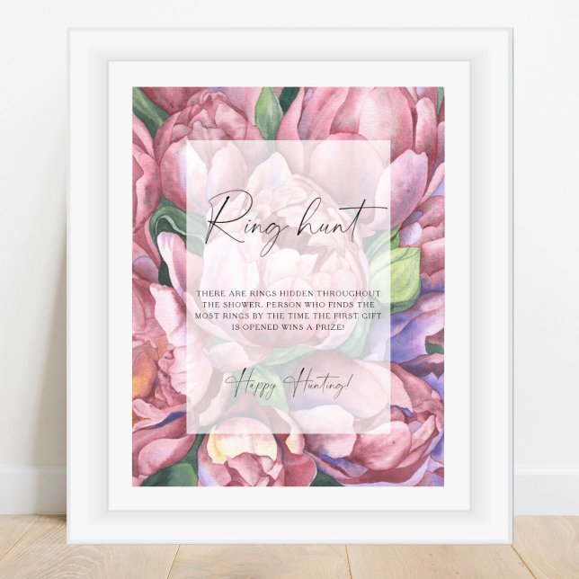 Peony Rose - Brautparty-Ringjagd Poster (Von Creator hochgeladen)