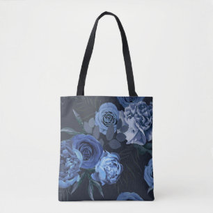 Peony Rose: Dunkle Blüte Vintag. Tasche