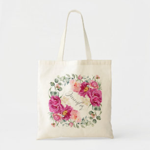 Peony & Rose Eucalyptus Sac fourre-tout vert