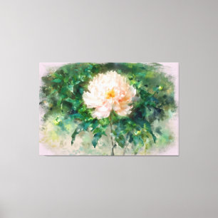 *~* Peony rose pâle bleu TV2 toile étirée Impressi