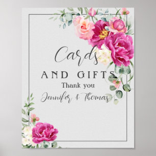 Peony & Roses  Eucalyptus Cards & Gifts  Poster