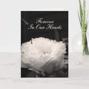Peony Sepia Rahmen innerhalb der Beerdigung Ankünd Ankündigung