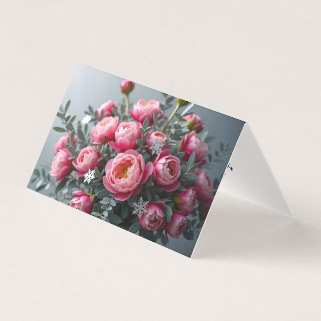 Peony Snowflake Card (Vorderseite)