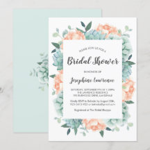 Peony & Succules Wasserfarbenes Brautparty