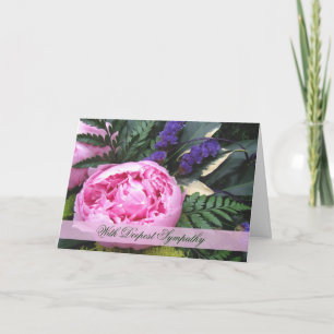 Peony Sympathy Card Karte