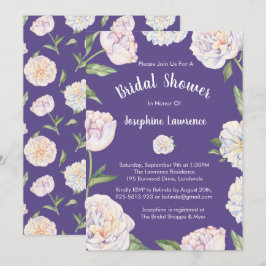 Peony Violet Lila Bridal Dusche Einladungen