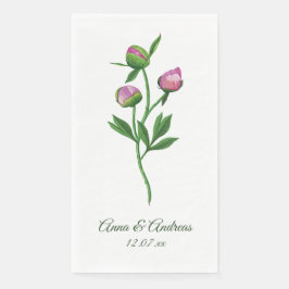 Peony Wedding Serviette