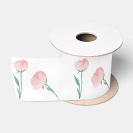 Peonys Bitte Hübsch Preppy Pink Satinband