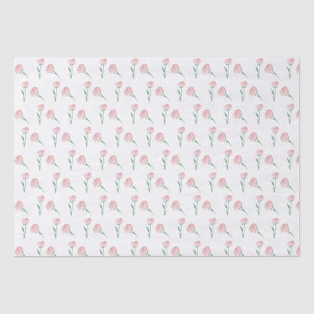 Peonys Bitte Hübsch Preppy Pink Seidenpapier (Vorderseite)