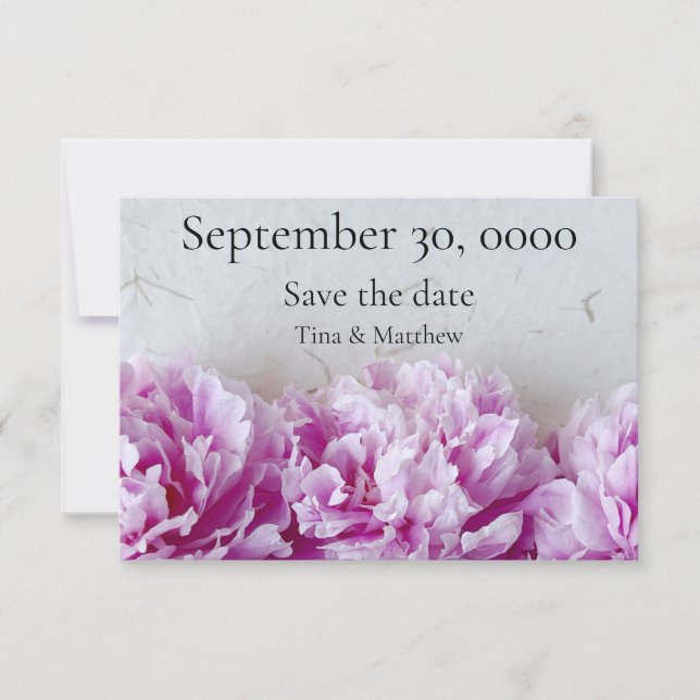Peonys in Folge Save The Date (Vorderseite)