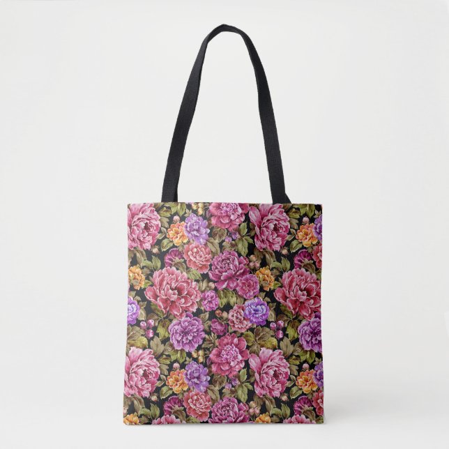 Peonys in voller Besetzung Tasche (Vorderseite)