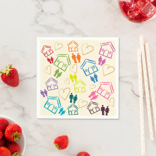People Liebe Houses Napkins Serviette