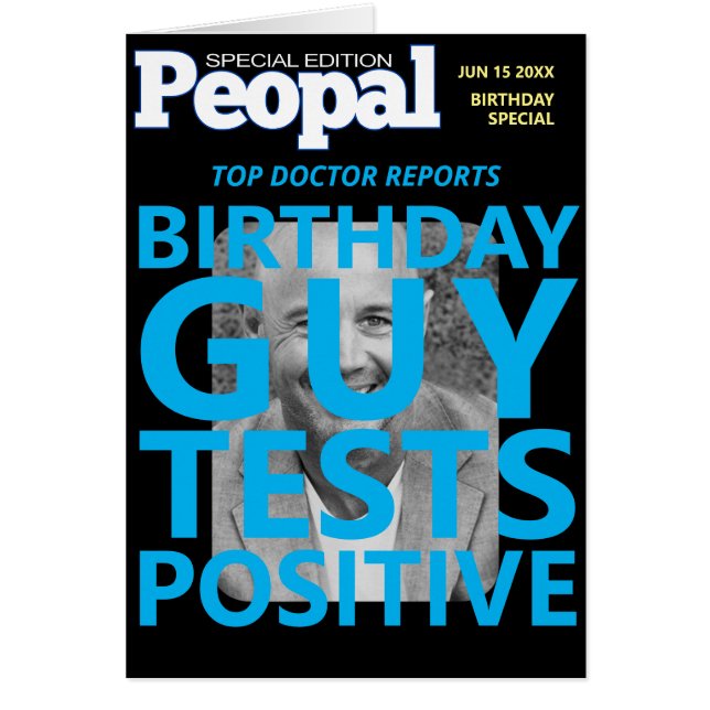 People Mag Parody Funny Birthday Card (Vorne)