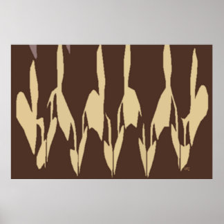 People Shadow Shadows Outlines Abstract Poster