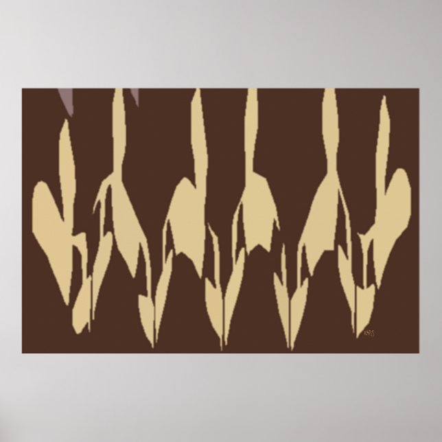 People Shadow Shadows Outlines Abstract Poster (Vorne)