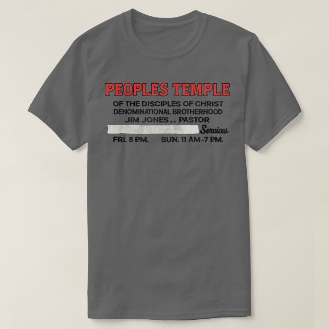 PEOPLES TEMPEL Kirchenzeichen T-Shirt (Design vorne)