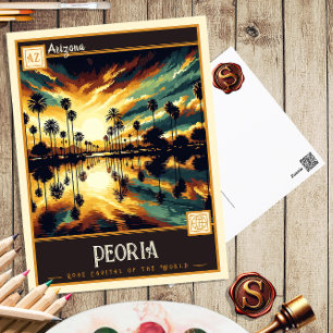 Peoria, Arizona Vintage-Postkarte Postkarte