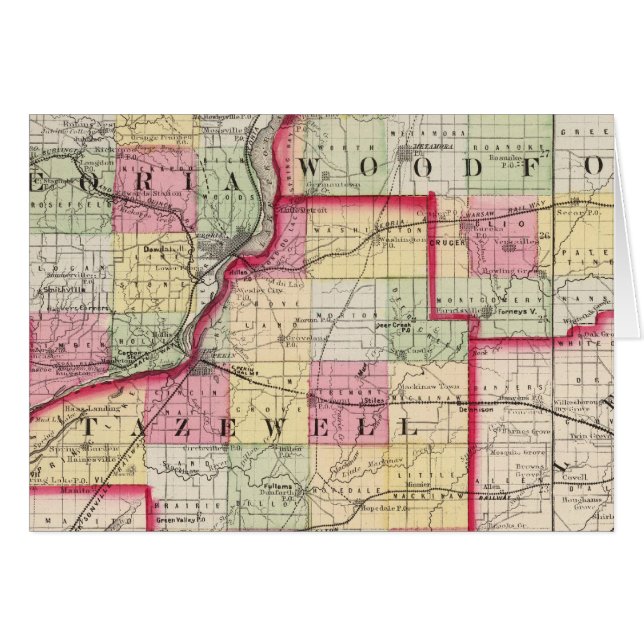 Peoria, Woodford, Tazewell Landkreise (Vorderseite (Horizontal))