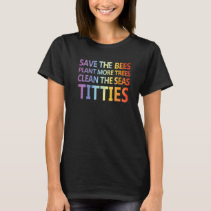 Peotry Rettete die Bienen-Pflanze mehr Bäume reini T-Shirt