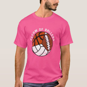 Pepaw Ballers Funny Volleyball Football Basketb T-Shirt