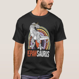 Pepaw Saurus Rex Rainbow Family Matching Vaterland T-Shirt