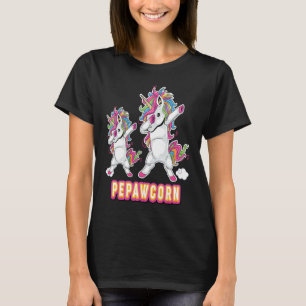 Pepawcorn Pepaw und Baby Unicorn Vatertag Vater Pa T-Shirt