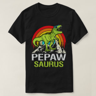 Pepawsaurus Dinosaurier Grandpa Saurus Vatertag T-Shirt