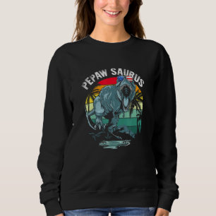 Pepawsaurus T Rex Dinosaur Pepaw Saurus US Flag Fl Sweatshirt